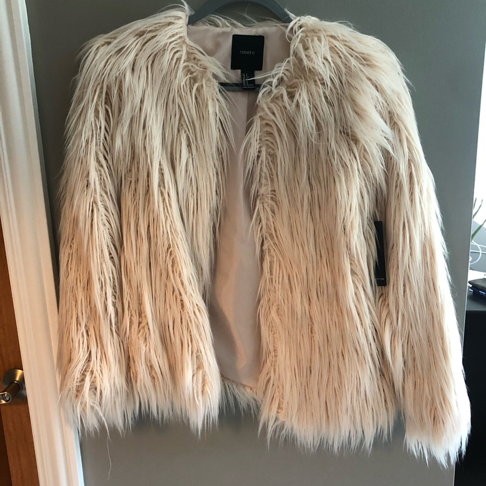 Blush Faux fur jacket